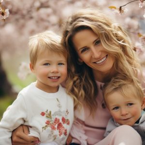 Happy family in the park