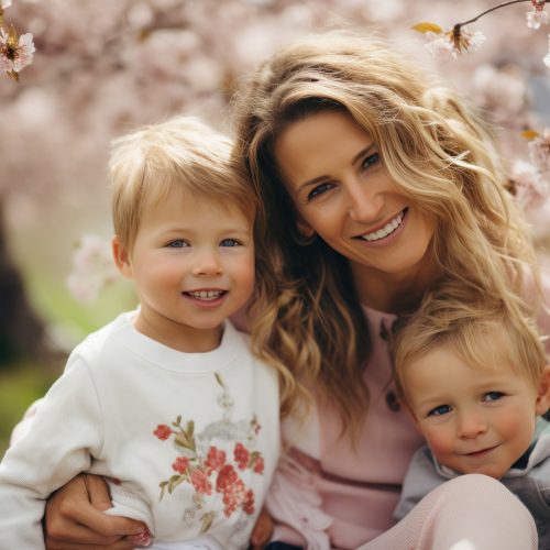 Happy family in the park