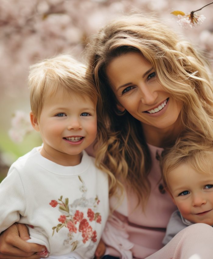 Happy family in the park