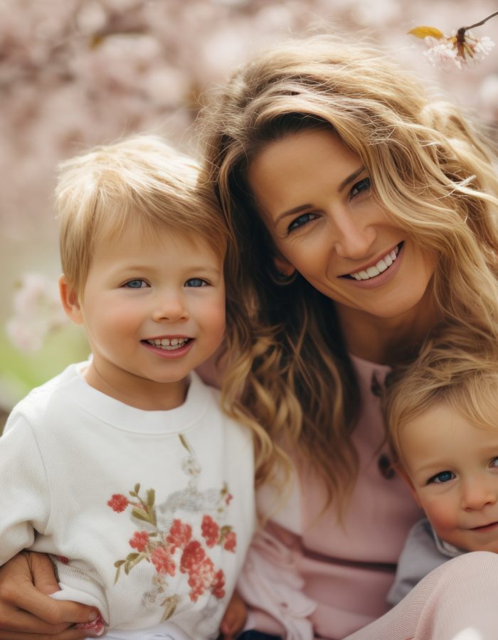 Happy family in the park