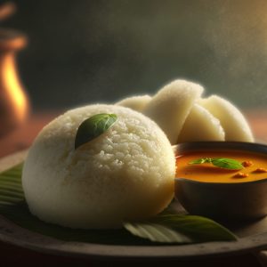Idlis, a popular Indian dish, served steaming hot against a dark backdrop, ready to tantalize your taste buds.